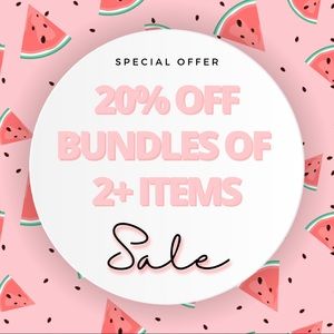 20% Off Bundles of Two or More Items! All Available Items Included In The Sale!